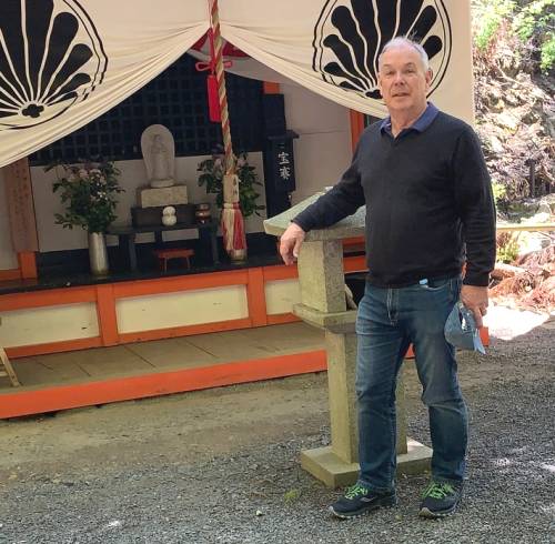 Roy at the temple where Usui first practised in Japan Roy at the temple where Usui first practised in Japan